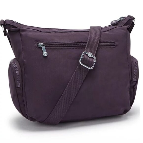 Kipling Gabbie Small Crossbody Bag Plum Purple Adjustable Strap Nylon Purse - Picture 2 of 6